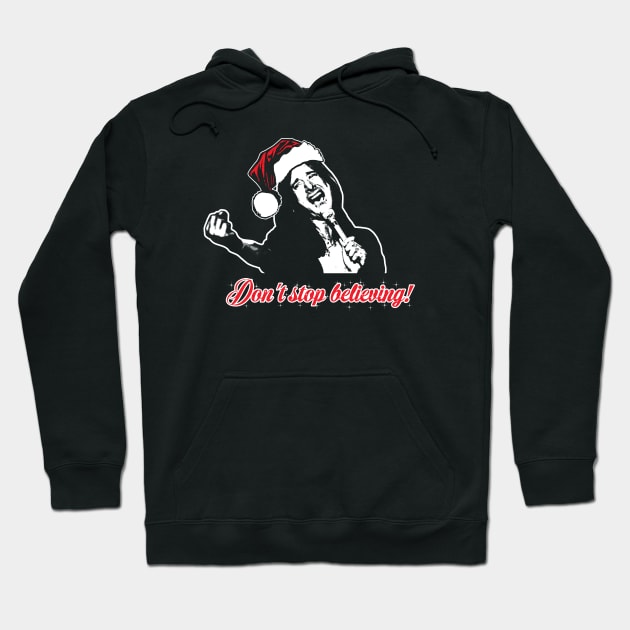 Don't Stop Believing - Santa Hoodie by Chewbaccadoll